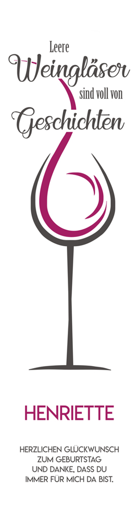 Weinverpackung bedruckt zum Geburtstag mit Name und Wunschtext 