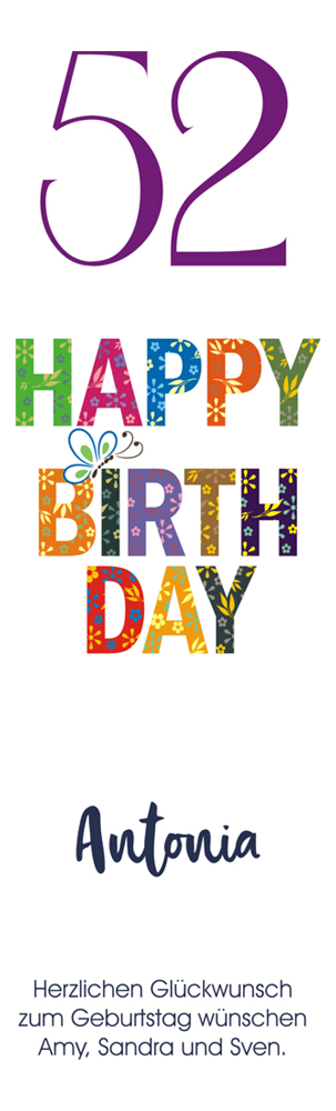 Bedruckte Weinkiste aus Holz zum Geburtstag 