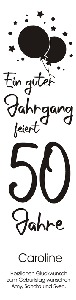 Gravierte Weinverpackung aus Holz zum Geburtstag 