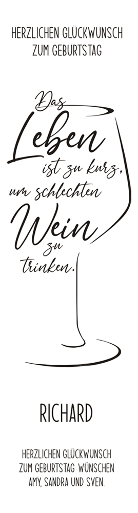 Gravierte Flaschenverpackung aus Holz personalisiert 