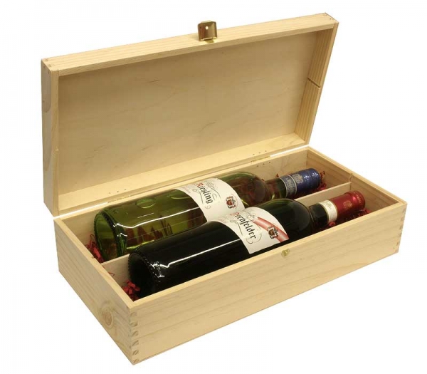 Präsentkassette Holz für Weihnachts-Geschenke 2er 