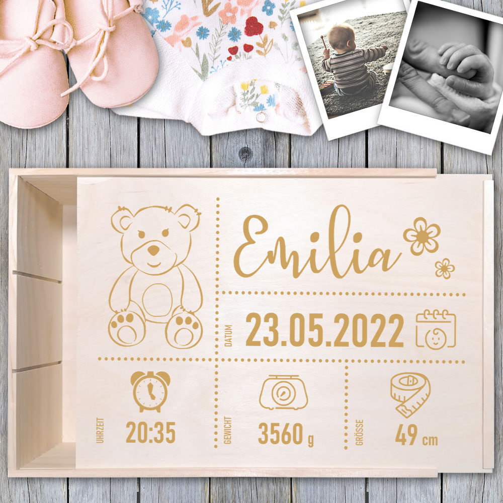 Erinnerungsbox Baby individuell selbst gestalten 
