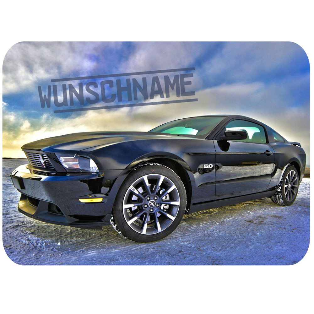 Federmäppchen mit Auto und Namen bedruckt 