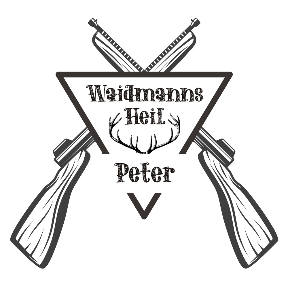 graviertes Whiskyglas für Jäger mit Name und Spruch 