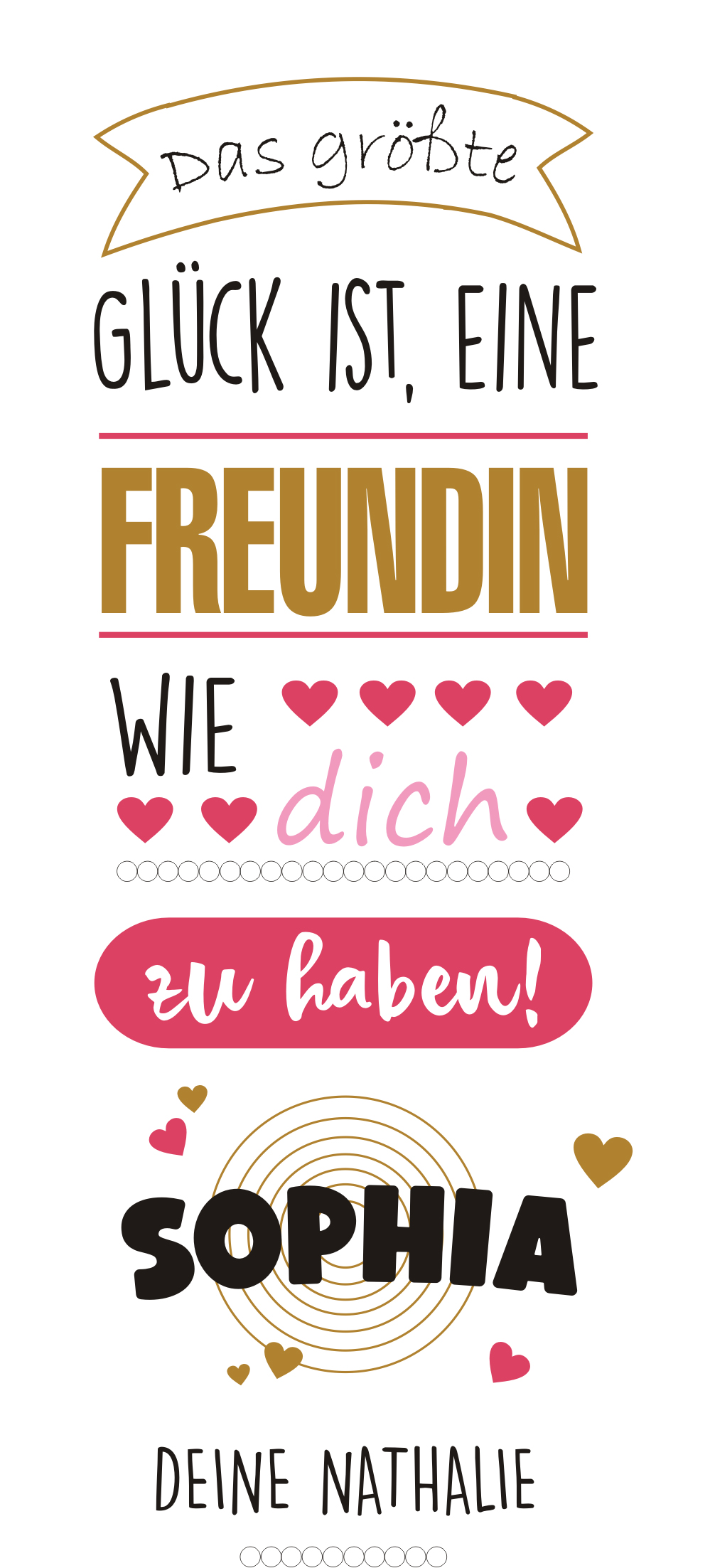 Individuell bedrucktes Wein Geschenkset für die beste Freundin 