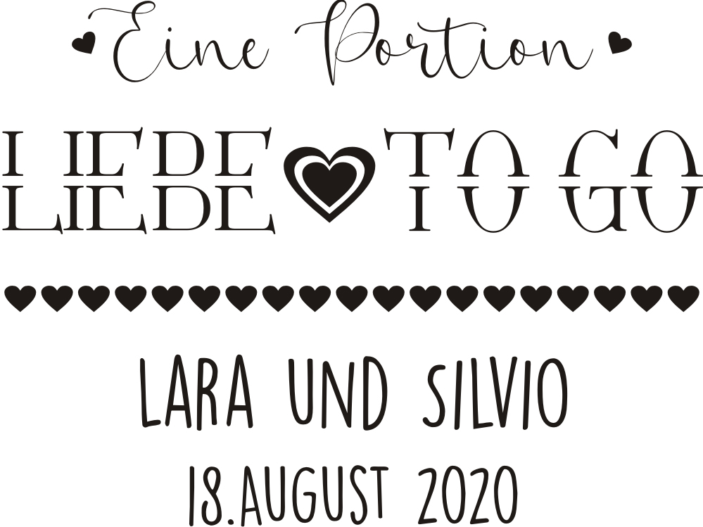 Vorratsglas mit Gravur Hochzeit mit Wunschtext