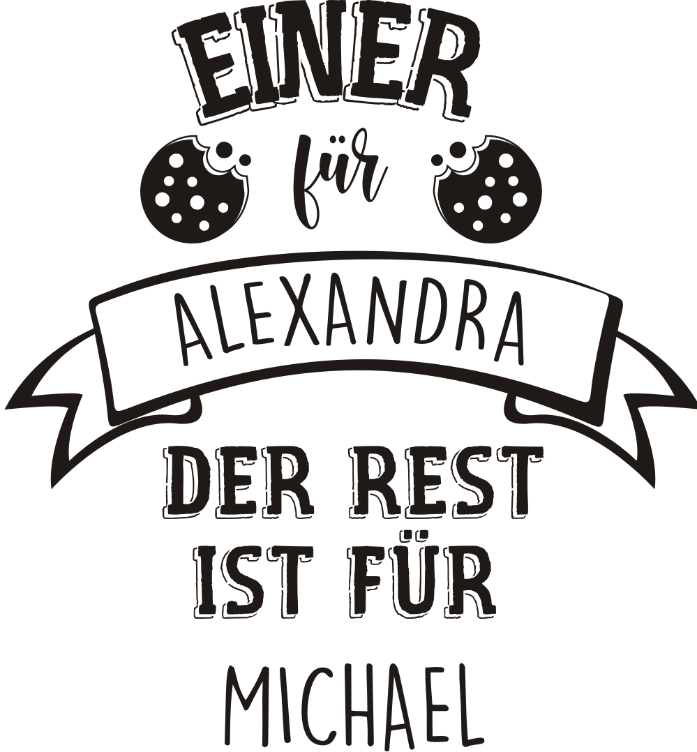 Keksglas personalisiert mit Wunschnamen 