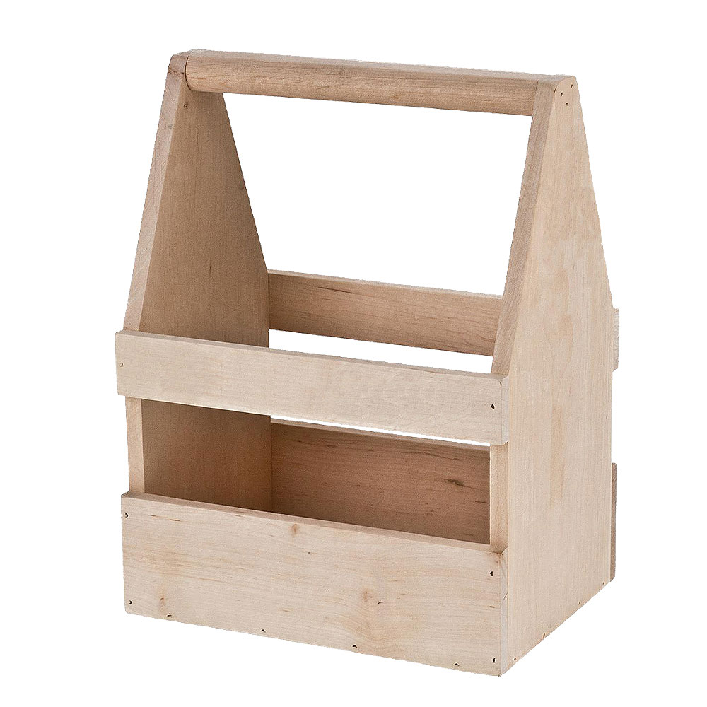 Flaschenträger, Bierträger Holz mit Gravur 