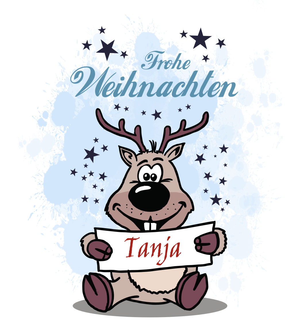 Individuell bedrucktes Geschenksäckchen / Geschenkbeutel zu Weihnachten mit Namen 