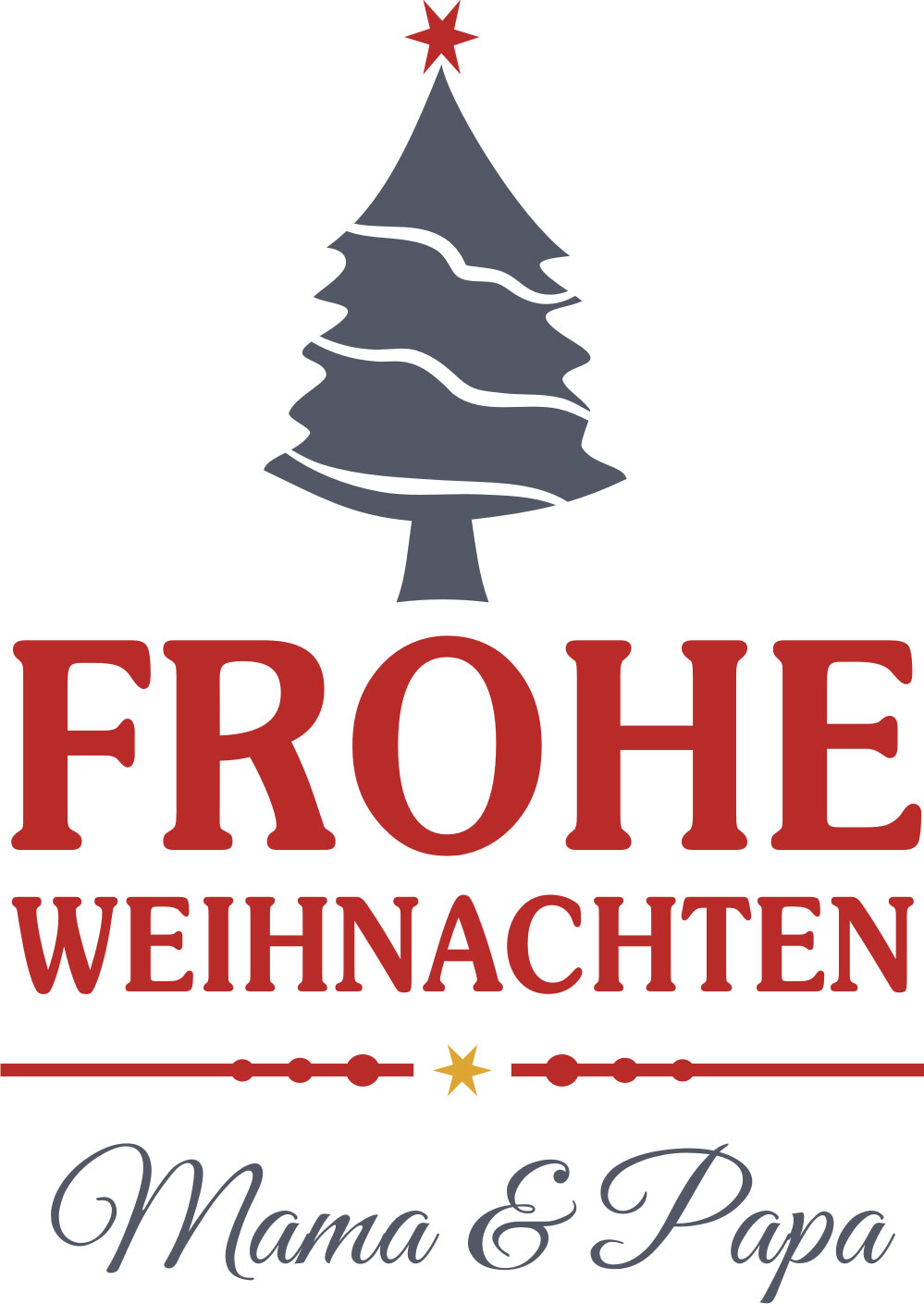 Persönliches Geschenksäckchen / Geschenkbeutel zu Weihnachten mit Wunschtext 
