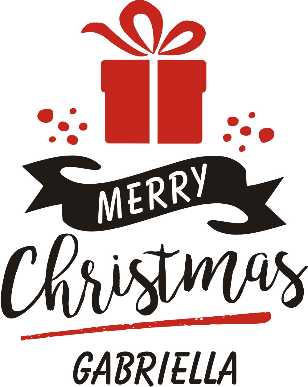 Geschenkbeutel / Geschenksäckchen für Weihnachtsgeschenke mit Namen 