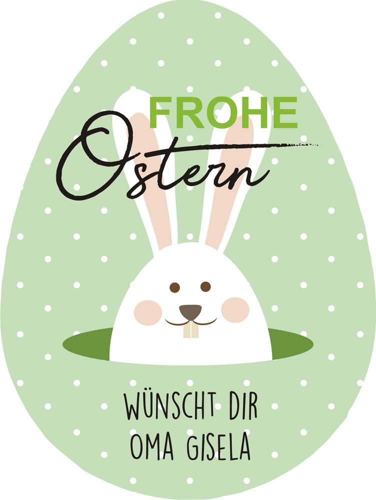 Individueller Geschenkbeutel für Ostergeschenke mit persönlichem Text 
