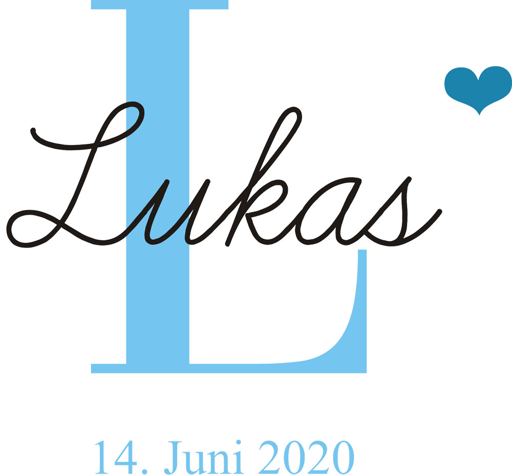 Personalisiertes Geschenksäckchen für Jungen mit Initial, Namen und Datum 