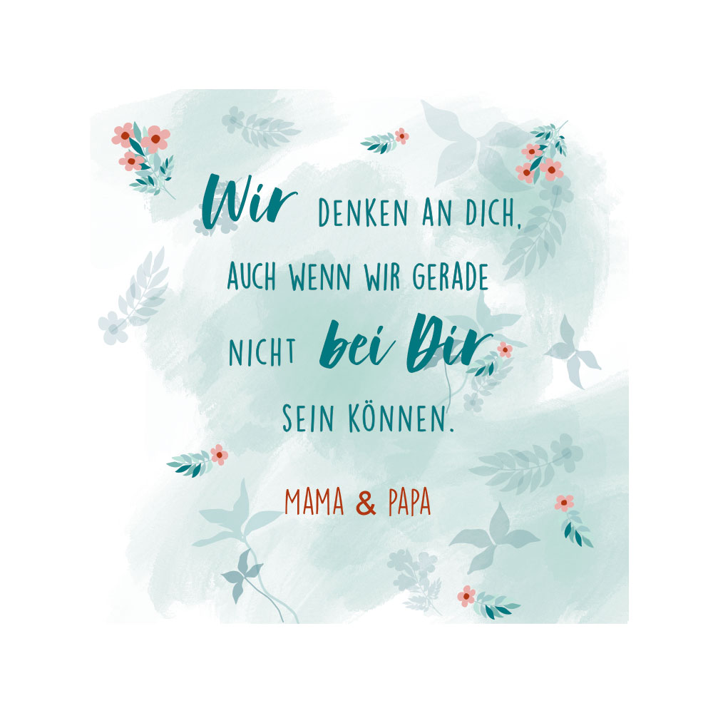 Ich denke an Dich Tasse mit Wunschtext 