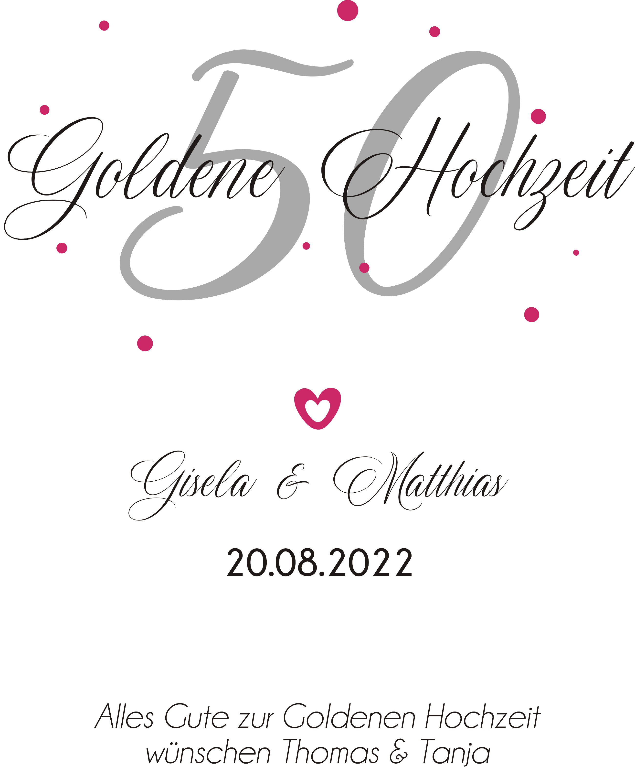 Idee zur Goldenen Hochzeit der Eltern - Sekt Geschenk Set - 