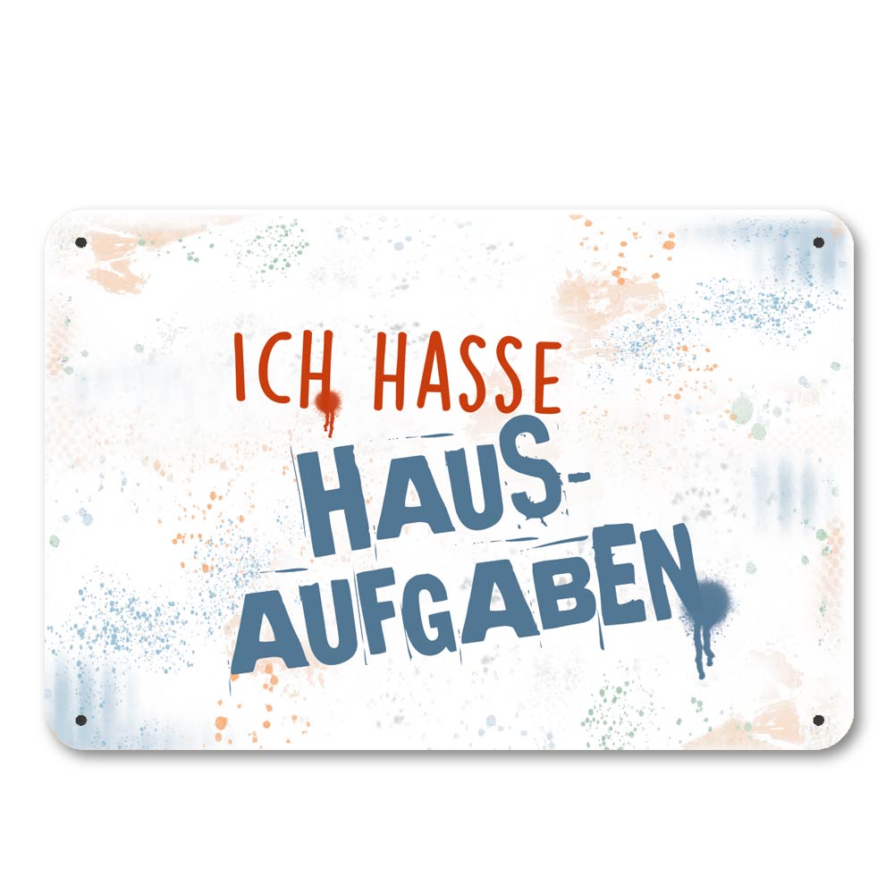 Ich hasse Menschen - individuell gedrucktes Blechschild 