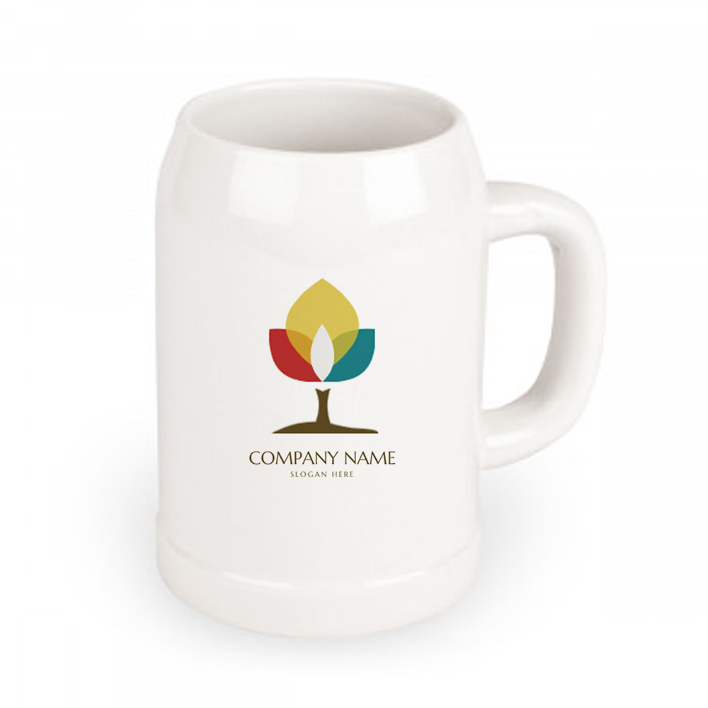 Bierkrug / Bierseidel 0,5 l mit Logo bedruckt 