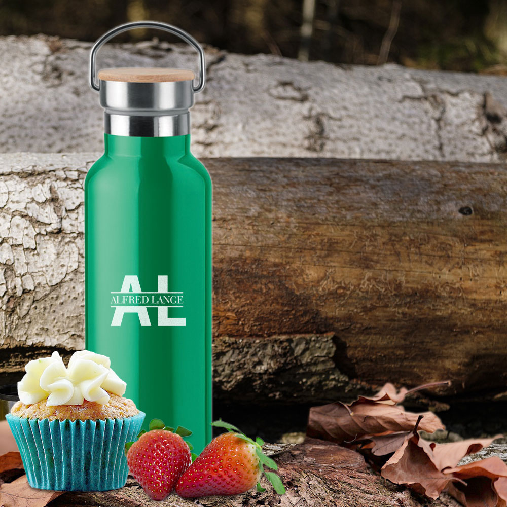 Gravierte Isolierkanne 0,5 l mit Wunschname und Initialen 