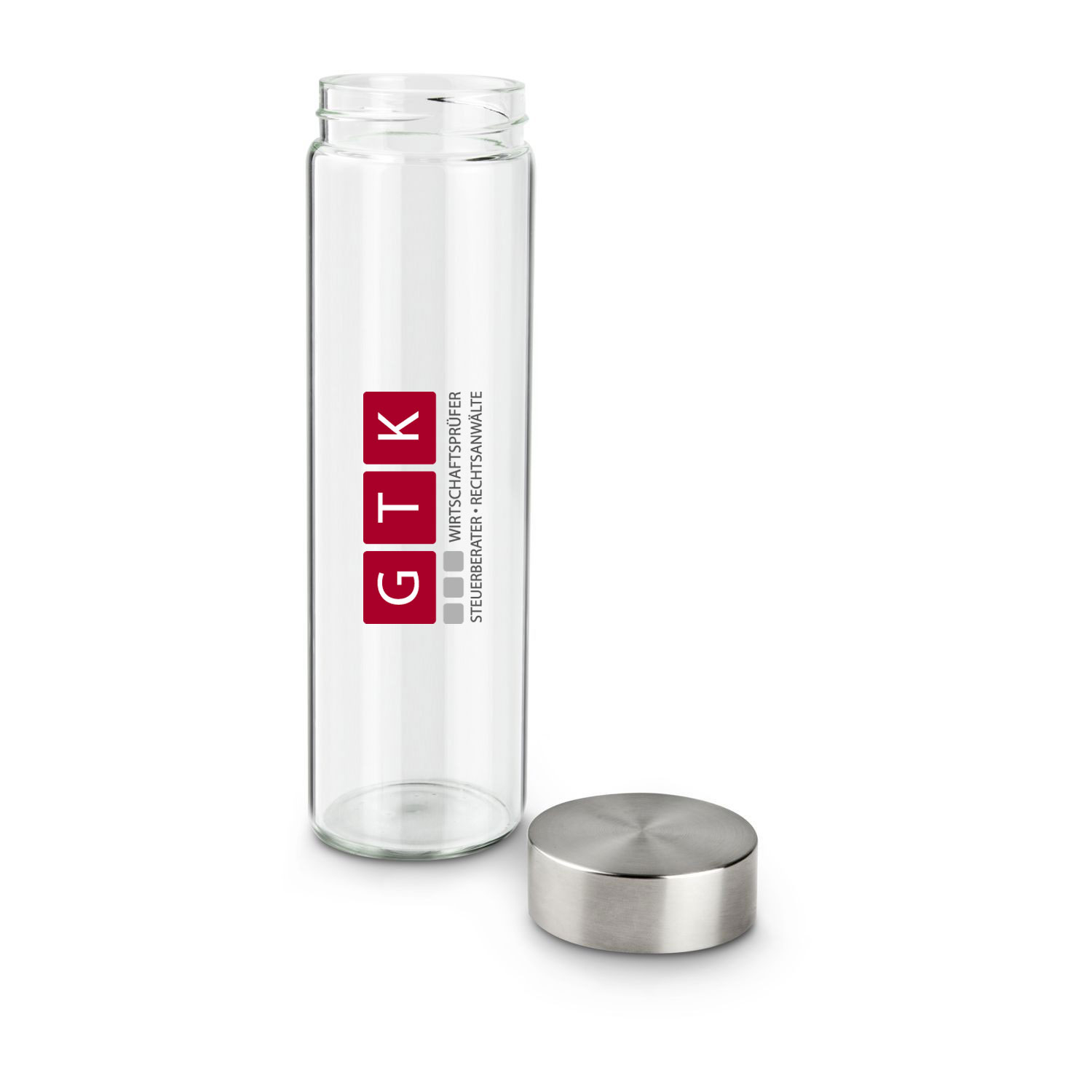 Glaskaraffe, Wasser-Karaffe 500 ml mit Logo bedruckt 