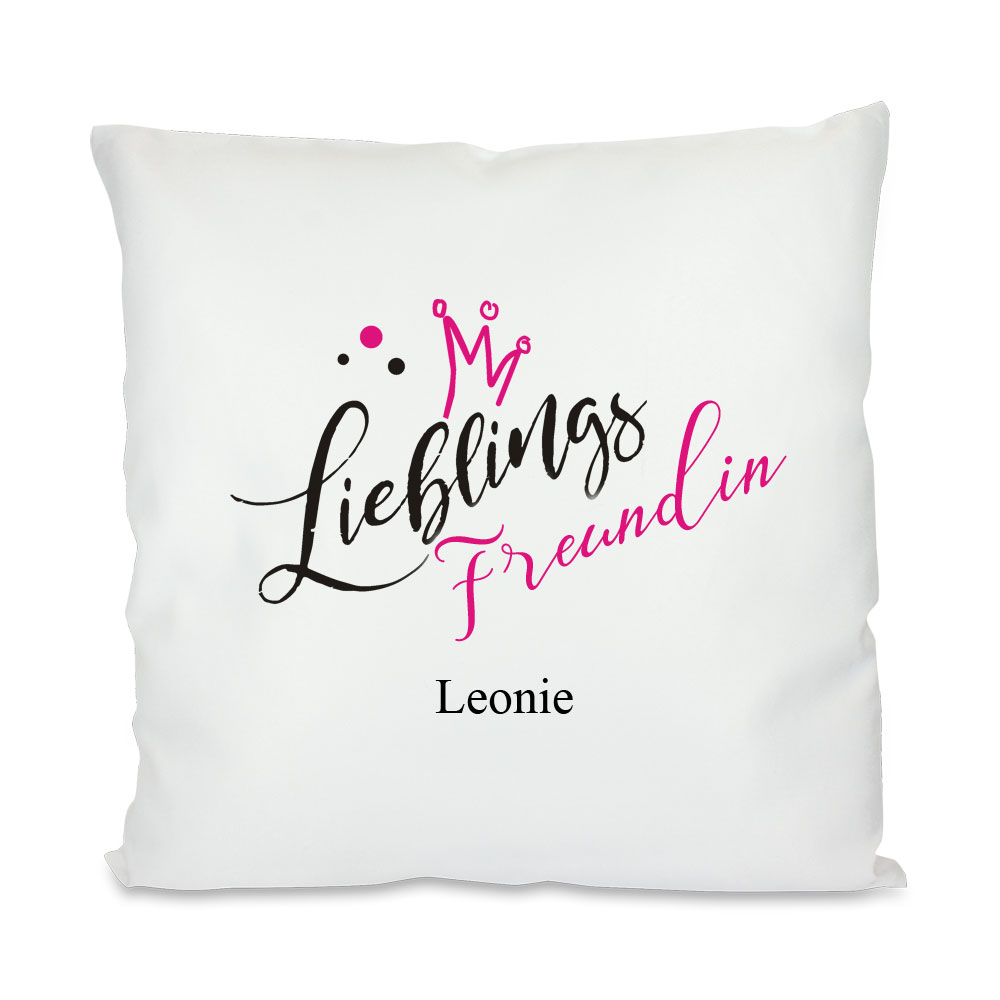 bedrucktes Kissen mit Lieblings- und Wunschnamen 