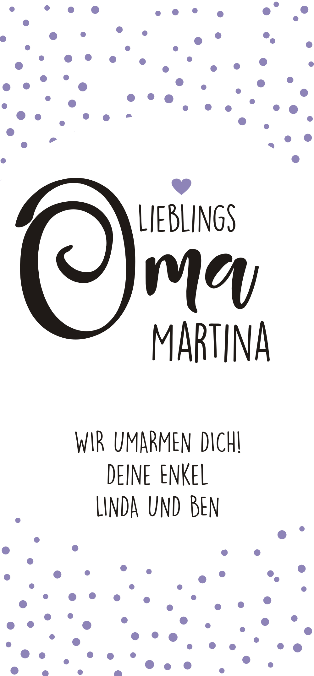 Rotwein Geschenkset für Oma mit bedruckter Holzbox 