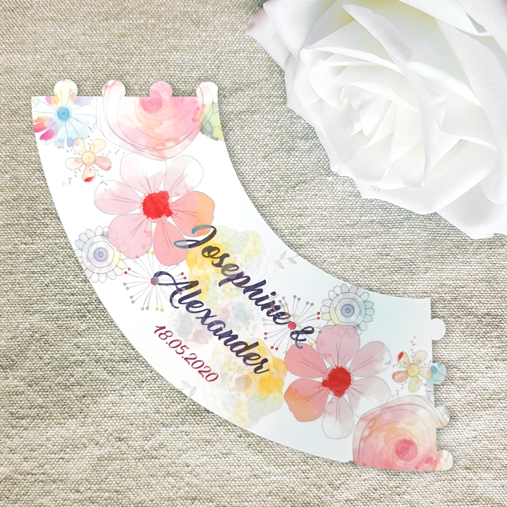 Lampenschirm für Gläser mit euren Namen und Datum personalisiert 