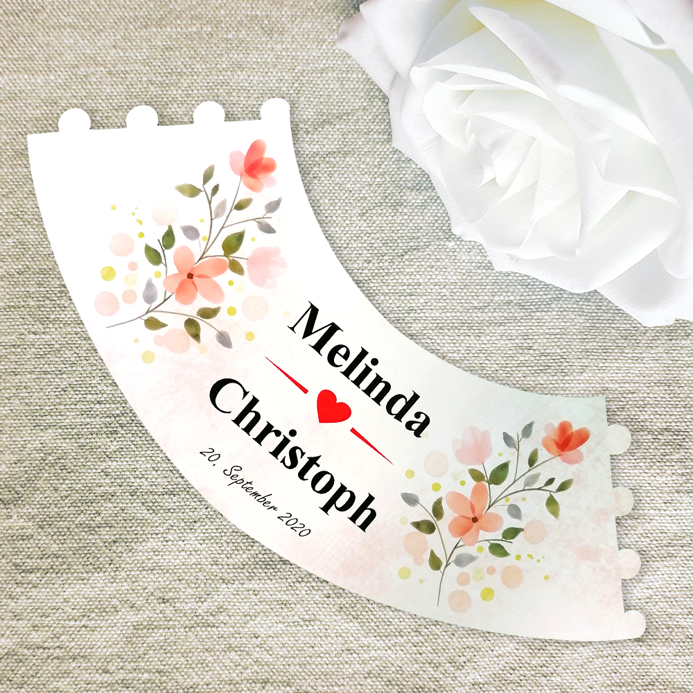 Personalisierter Lampenschirm für Gläser bedruckt für Verliebte 