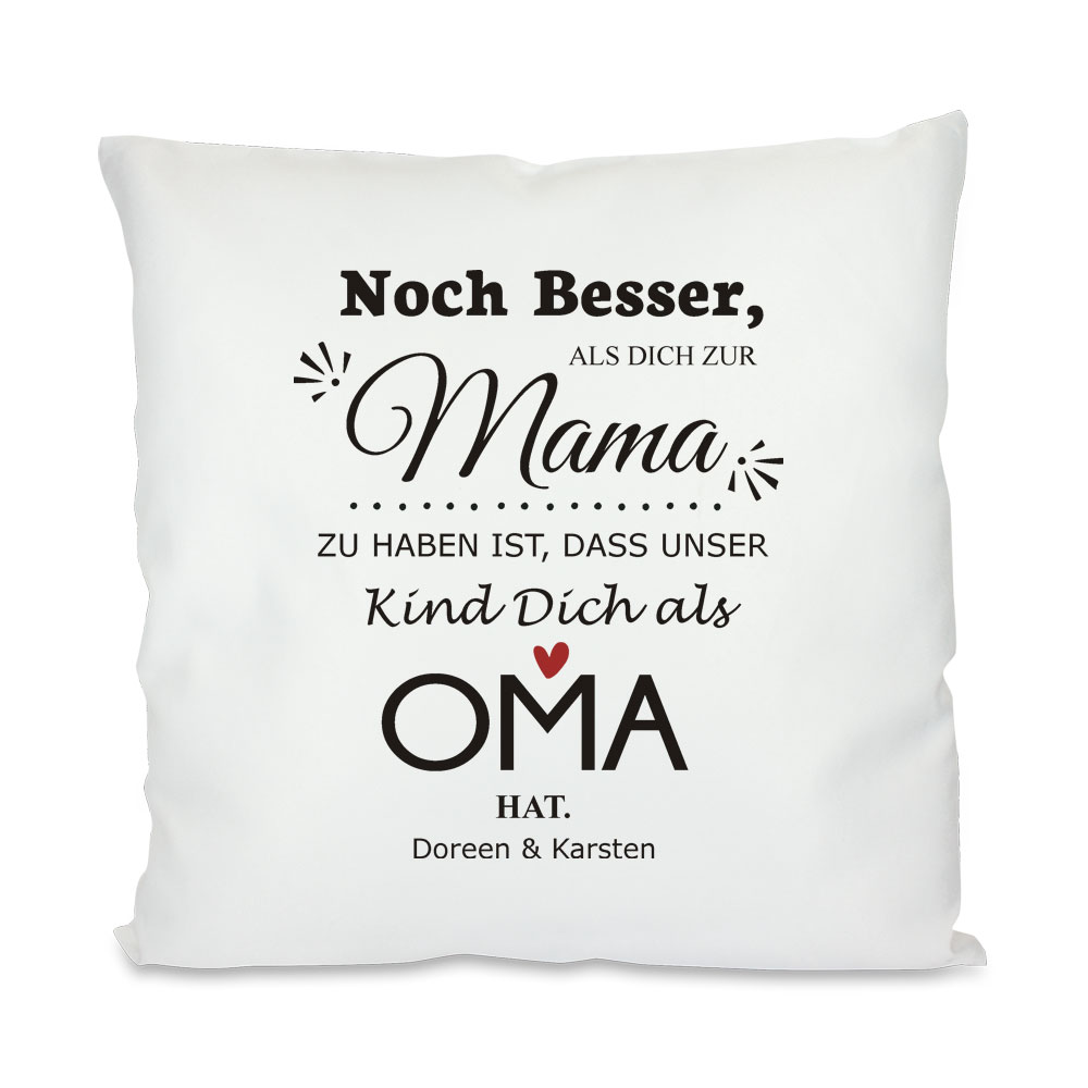 Bedrucktes Kissen zum Muttertag *Noch besser als* 