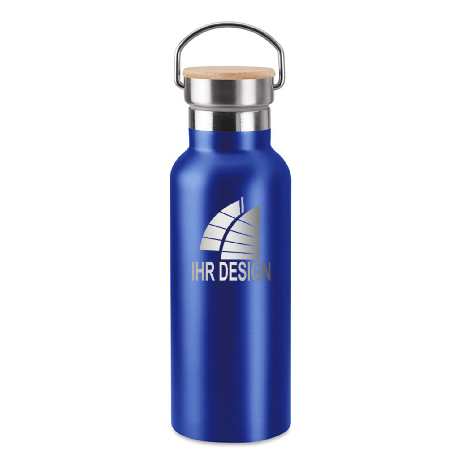 Exklusives Glühwein-Geschenk-Set mit Isoflasche BLAU und Logo 