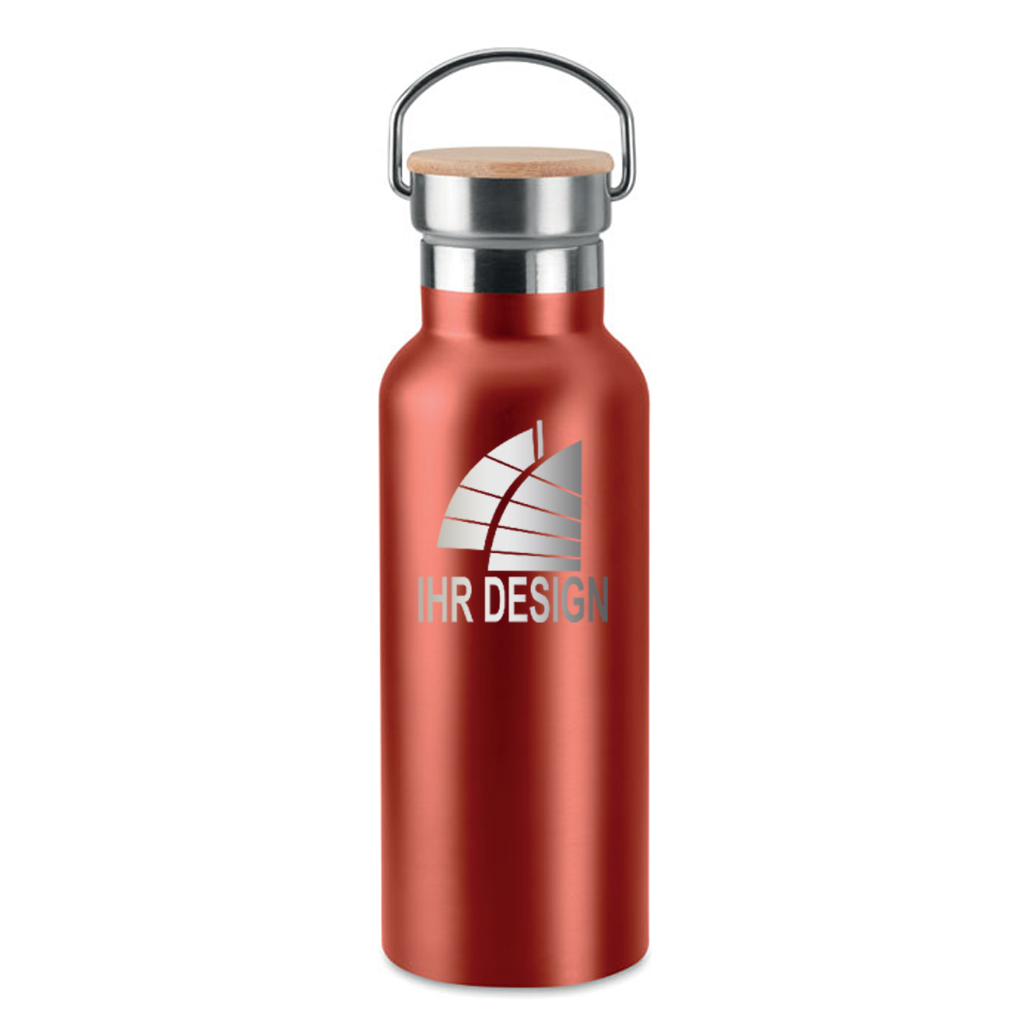 Exklusives Glühwein-Geschenk-Set mit Isoflasche ROT und Logo 