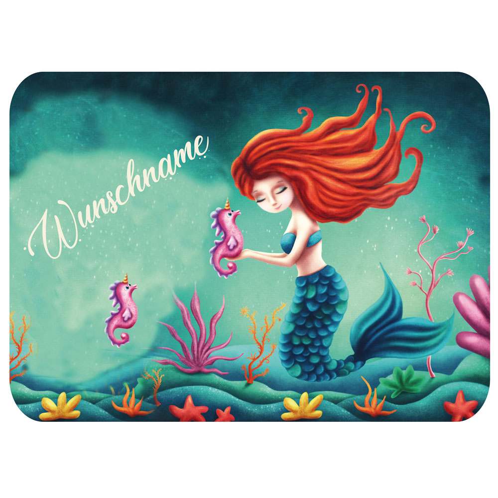 Federmäppchen für Mädchen Meerjungfrau mit Namen bedruckt 