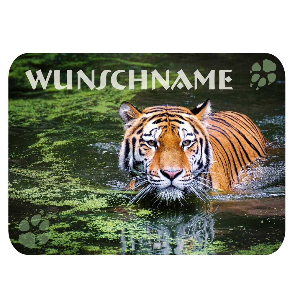 Personalisierte Federmappe Tiger mit Namen bedruckt 