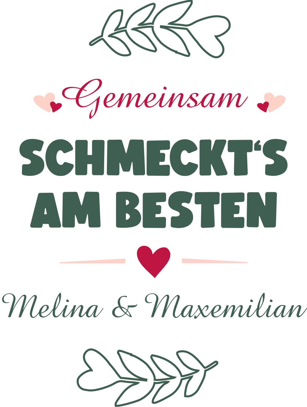 Individuell bedrucktes Keksglas /Bonbonglas zur Hochzeit mit Wunschtext 