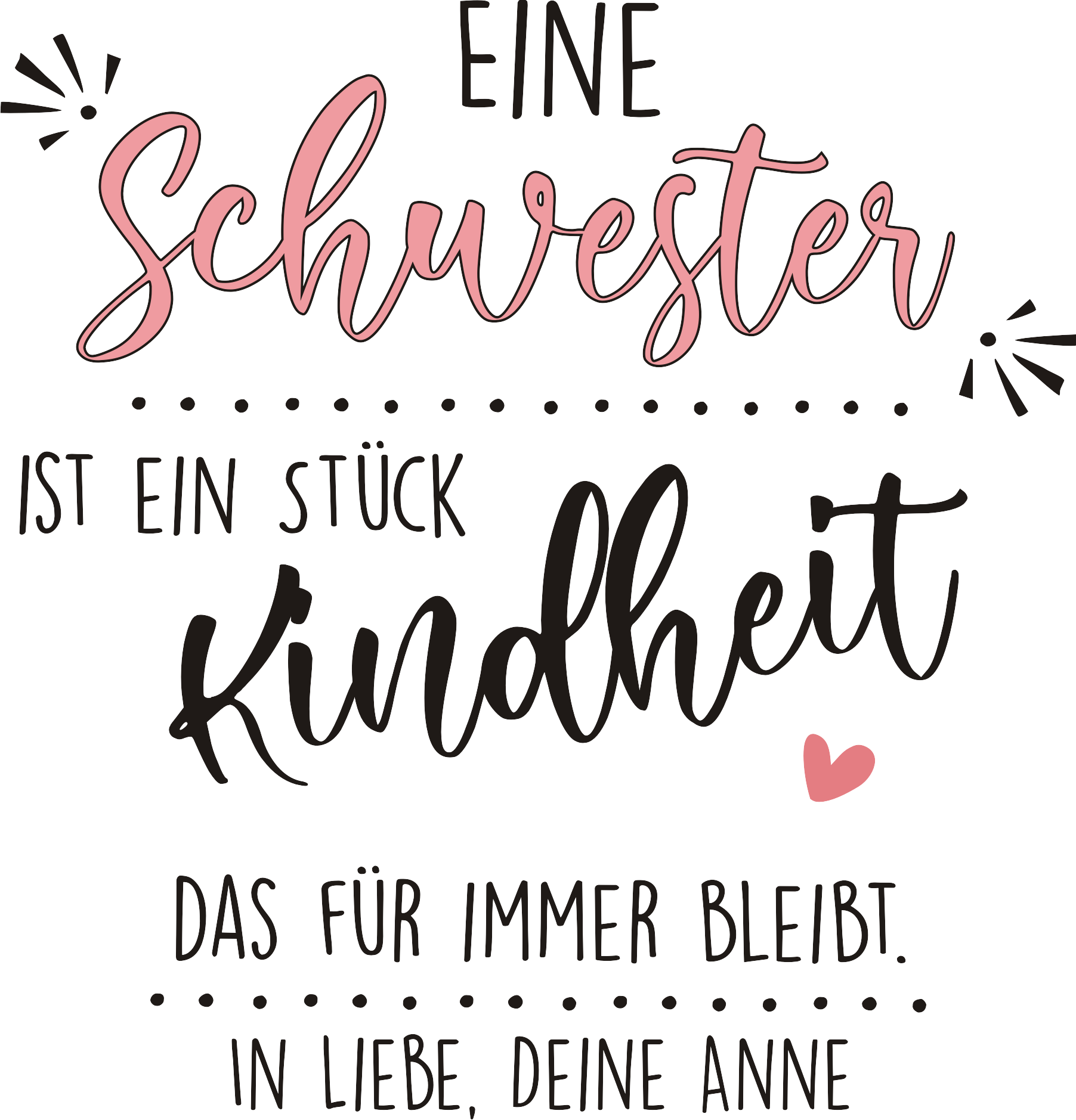 Weinset bedruckt und graviert mit Namen für deine Schwester Biorebe Sangiovese Rosé