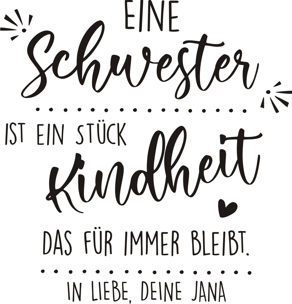 Keksglas mit Gravur für die Schwester 