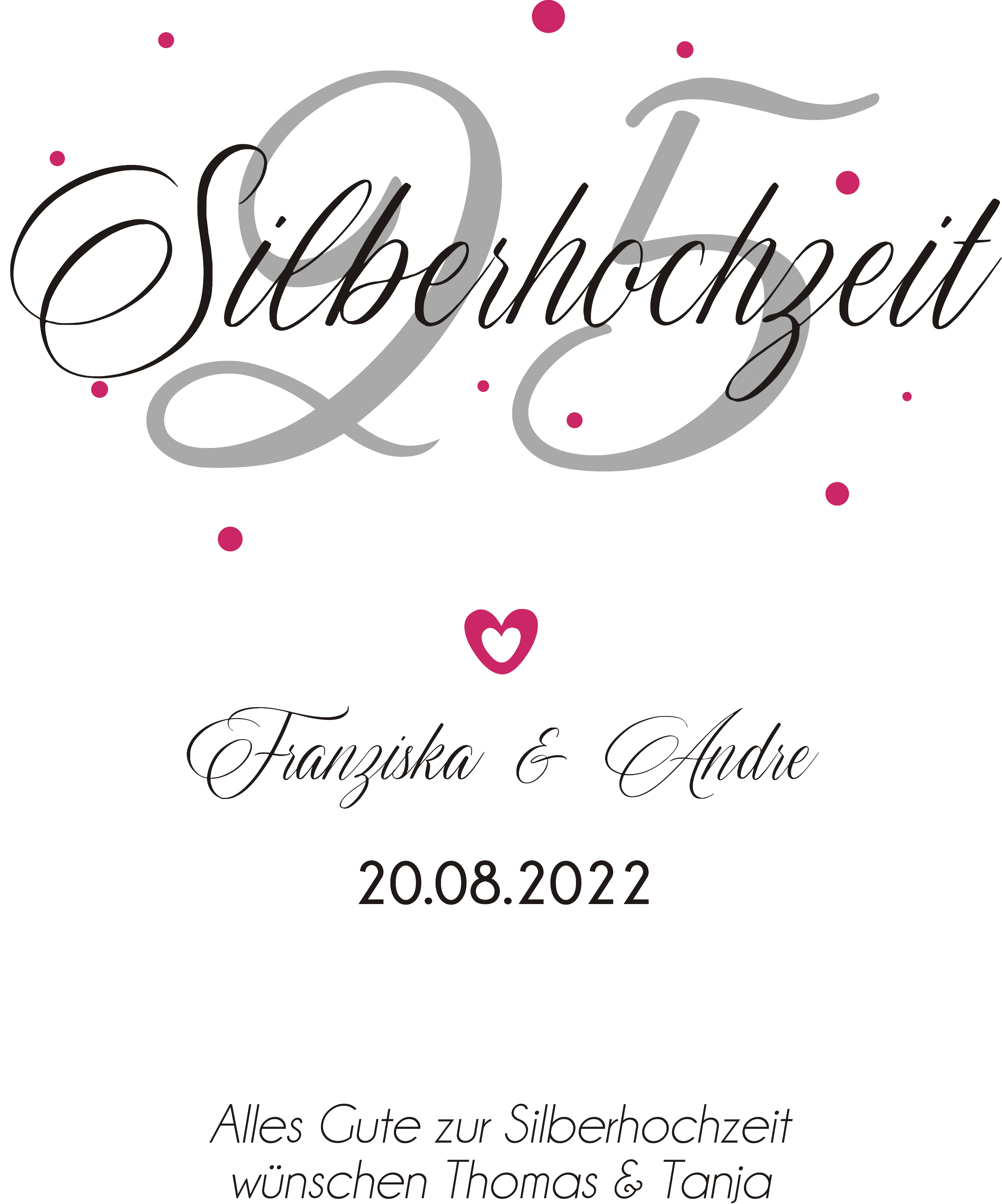 Personalisiertes Geschenk zur Silberhochzeit Sektgläser in Holzkiste 