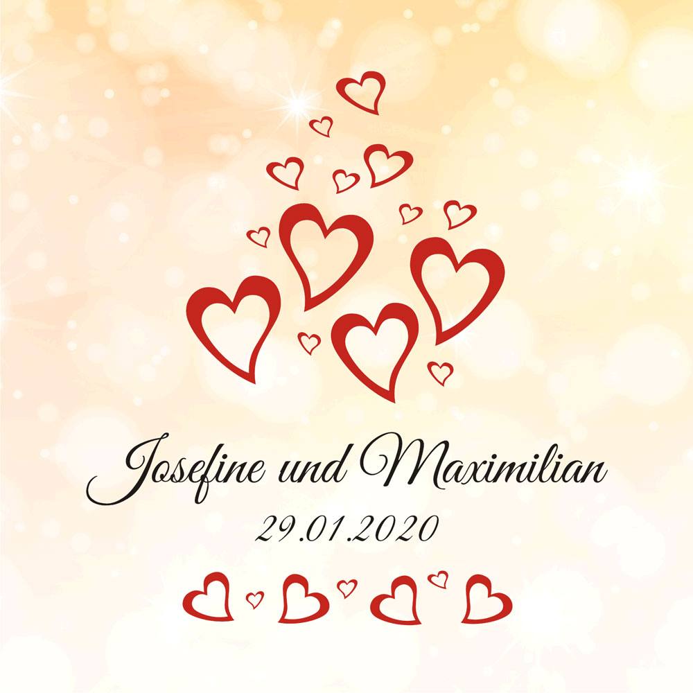 Bilderrahmen Spardose für das Brautpaar personalisiert 