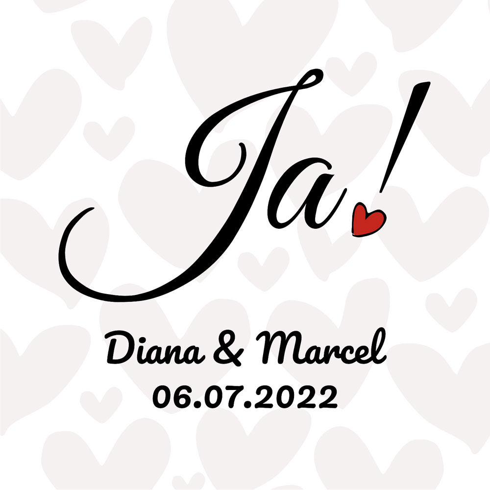 Bilderrahmen Spardose zur Hochzeit individuell bedruckt 