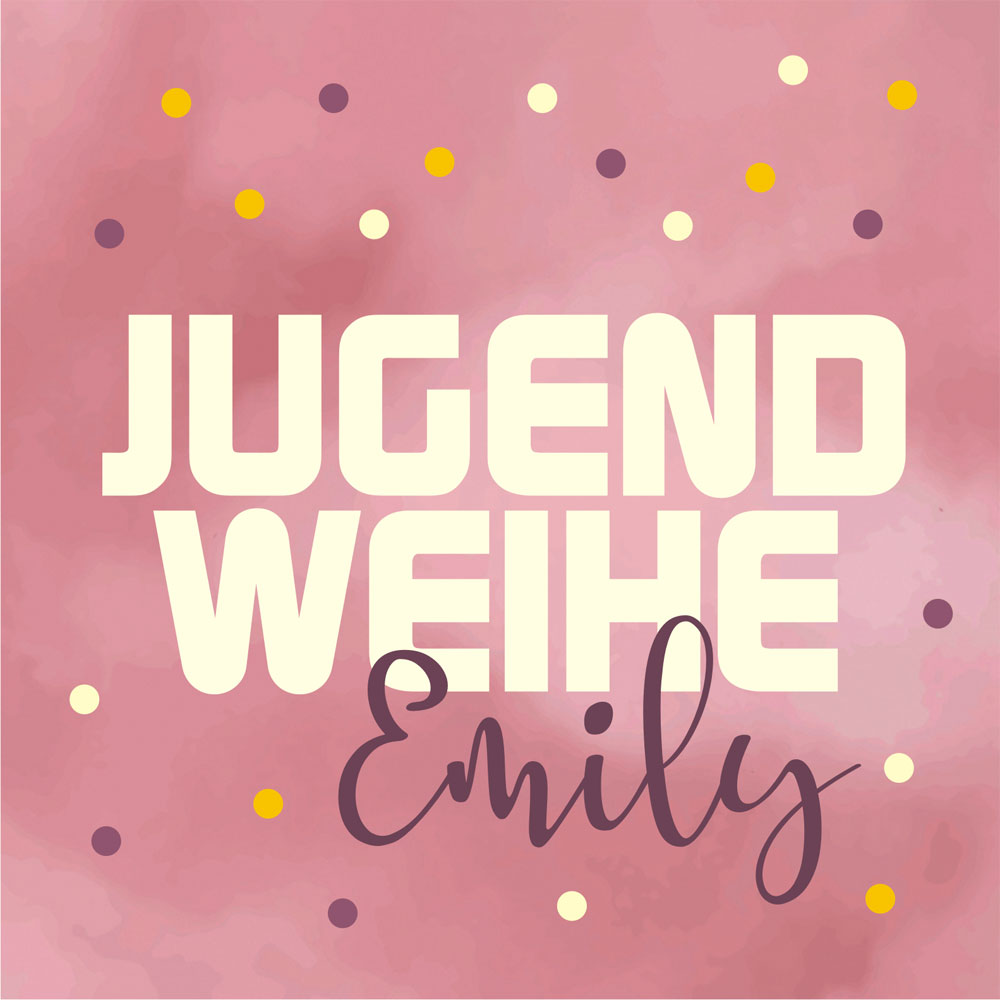 Bedruckte Bilderrahmen Spardose zur Jugendweihe 