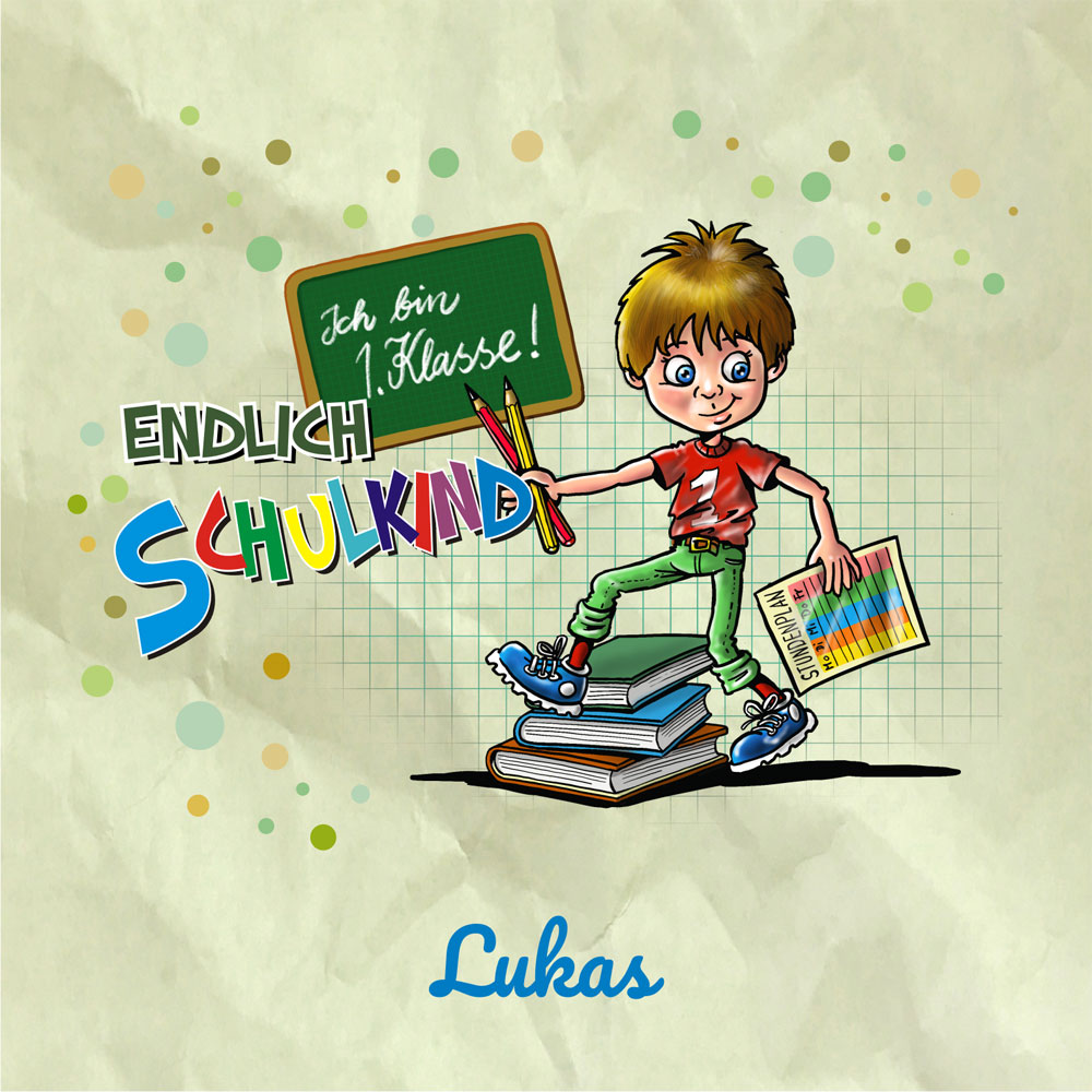 Personalisierte Bilderrahmen Spardose zum Schulanfang für Jungen 