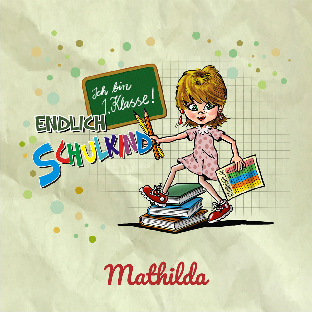 Bedruckte Bilderrahmen Spardose zum Schulanfang für Mädchen 