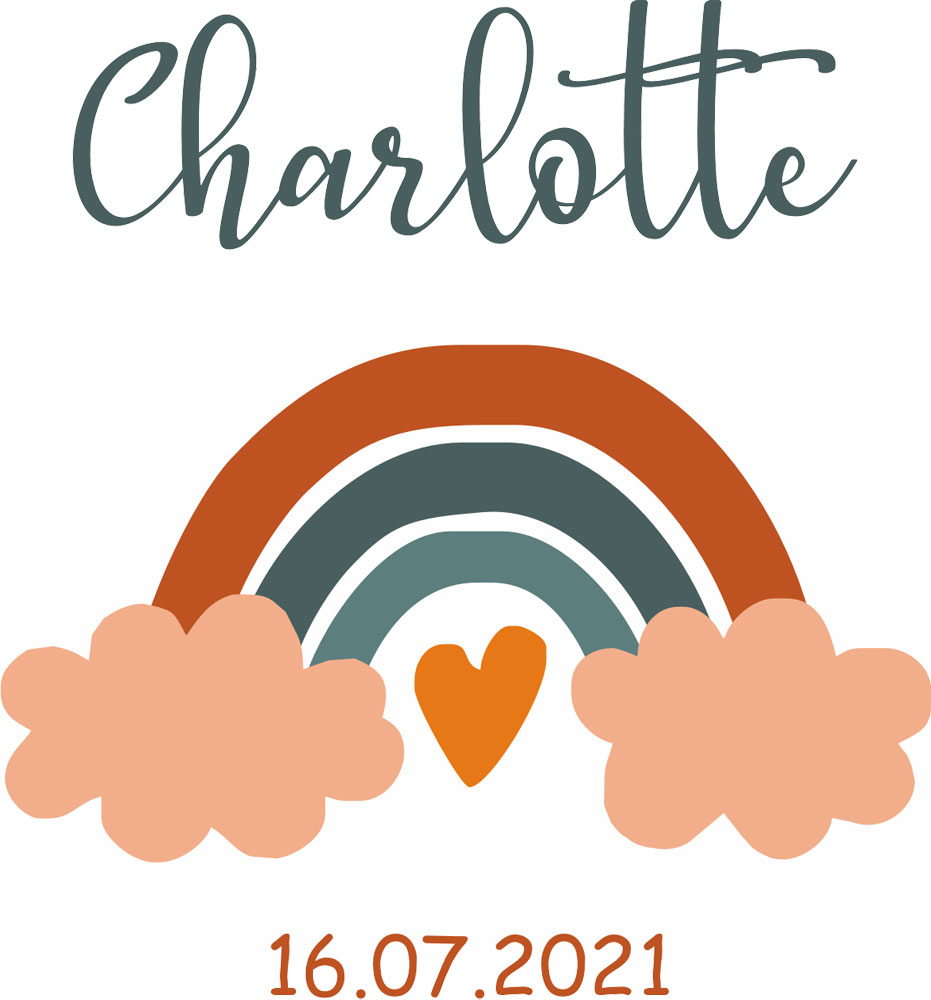 Bilderrahmen Spardose zur Geburt / Taufe mit Namen und Daten bedruckt 