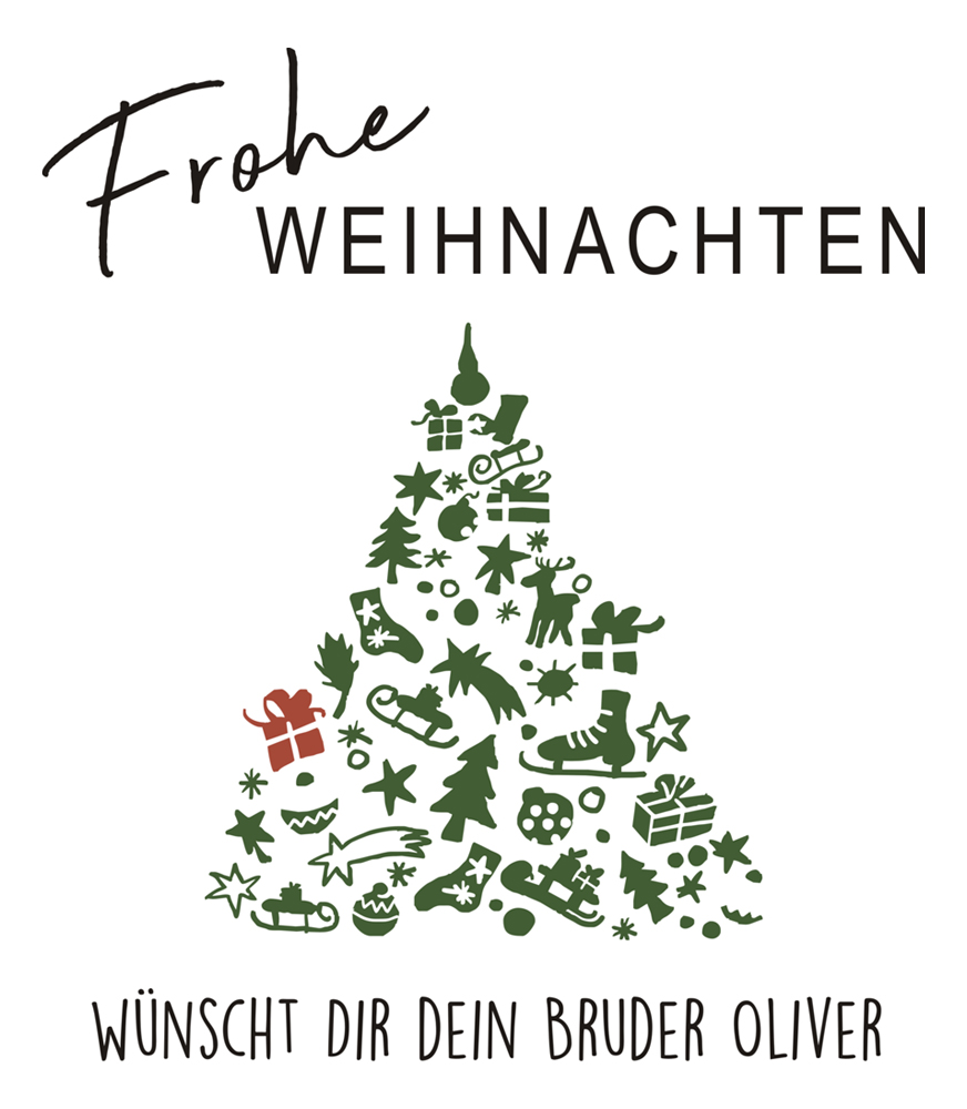 Bilderrahmen Spardose zum Weihnachtsfest bedruckt 