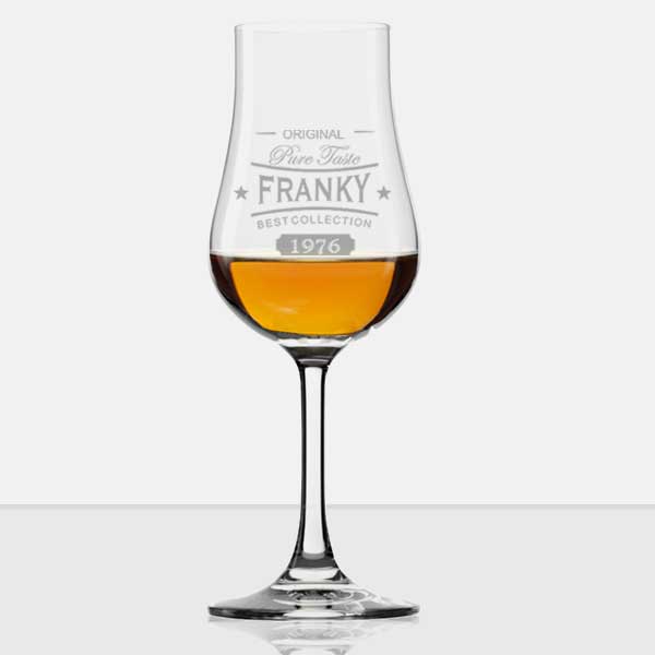 Graviertes Whiskyglas mit Stiel als Jack Daniel´s Set 