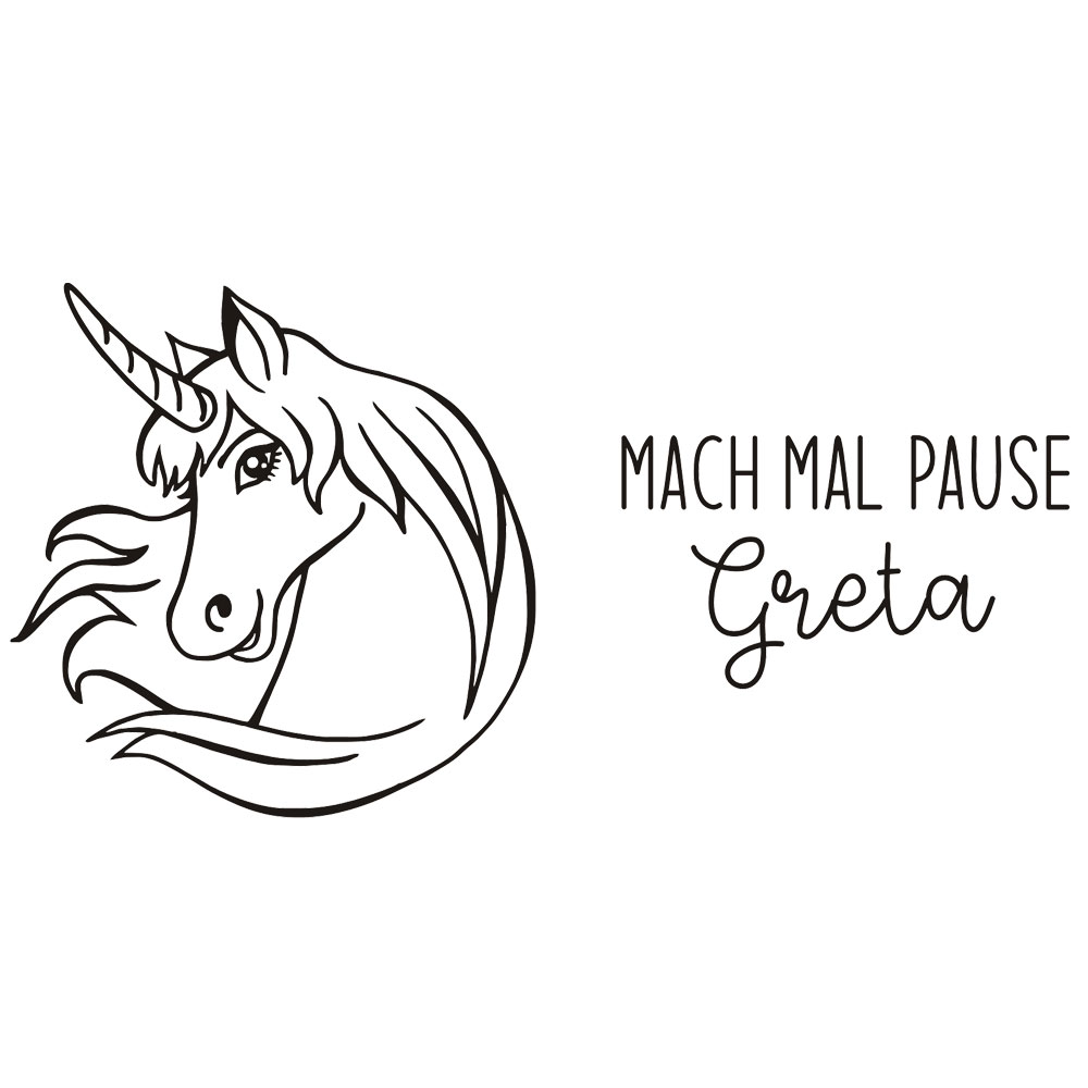 Brotdose aus Edelstahl und Bambus mit Einhorn und Namensgravur 