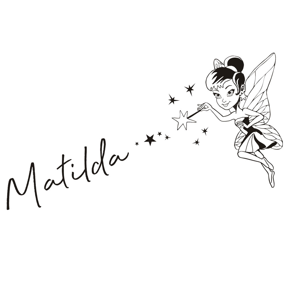 Brotdose Bambusdeckel mit Gravur Fee und Name mit 1 Trennsteg