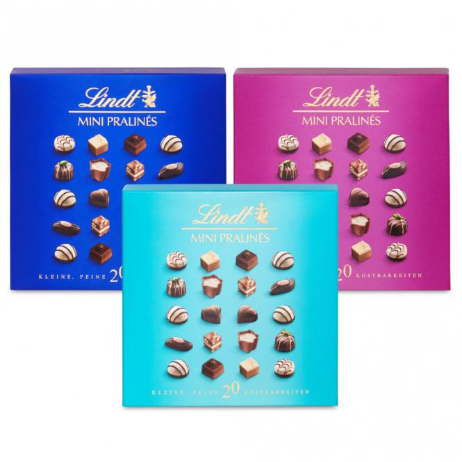 Lindt Mini Pralinen mit Logo oder eigenem Design bedrucken (100 g) 