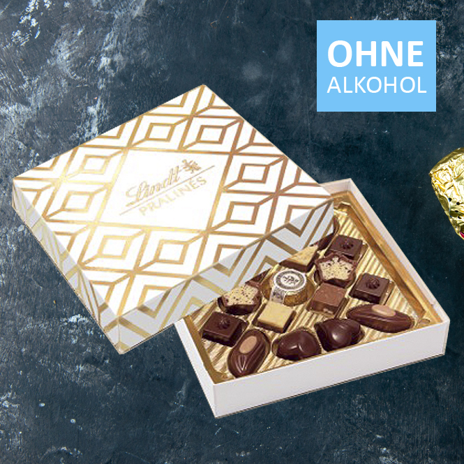 Lindt Pralinen alkoholfrei mit Logo oder eigenem Design bedrucken (96 g) 