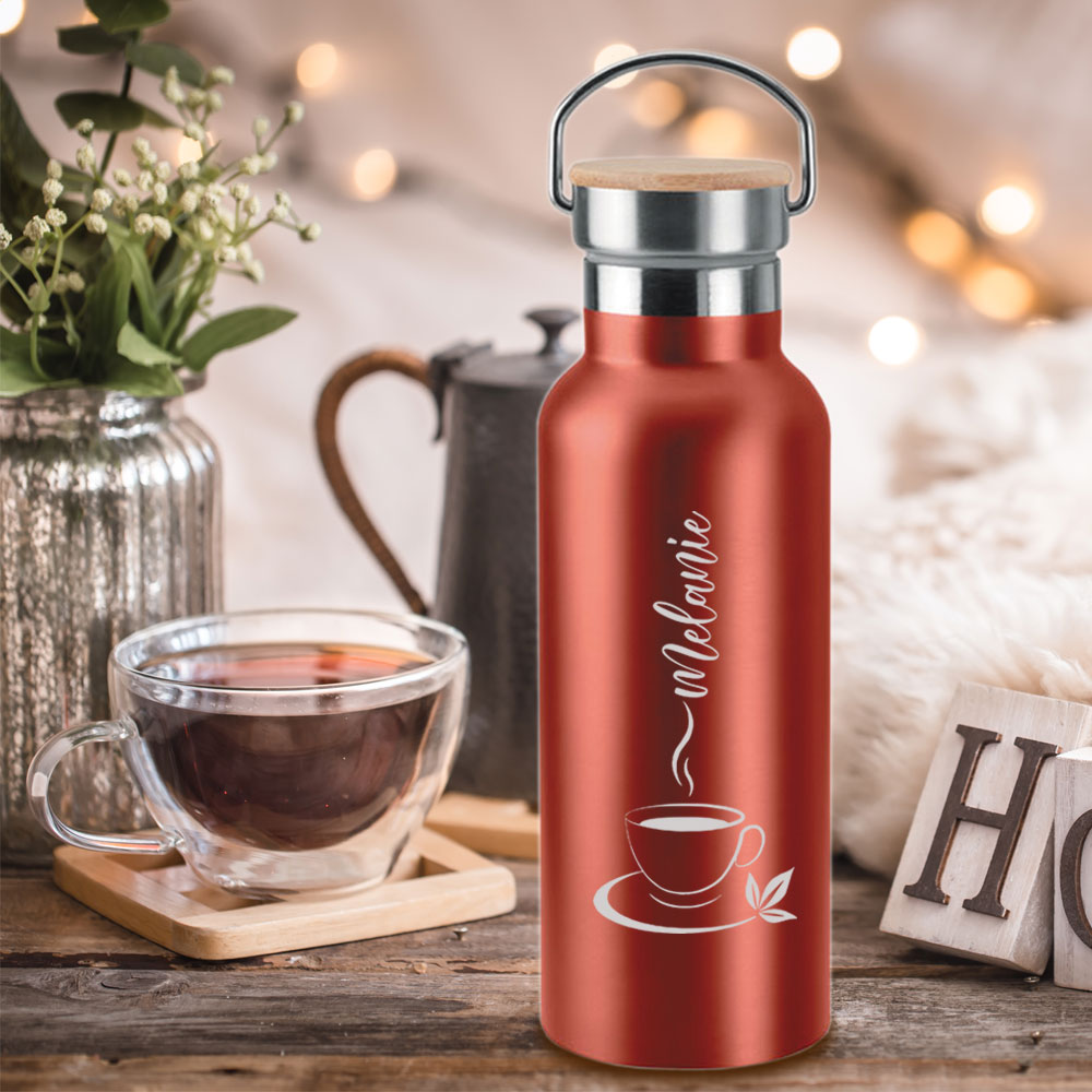 Isolierflasche 500 ml mit persönlicher Wunschgravur 