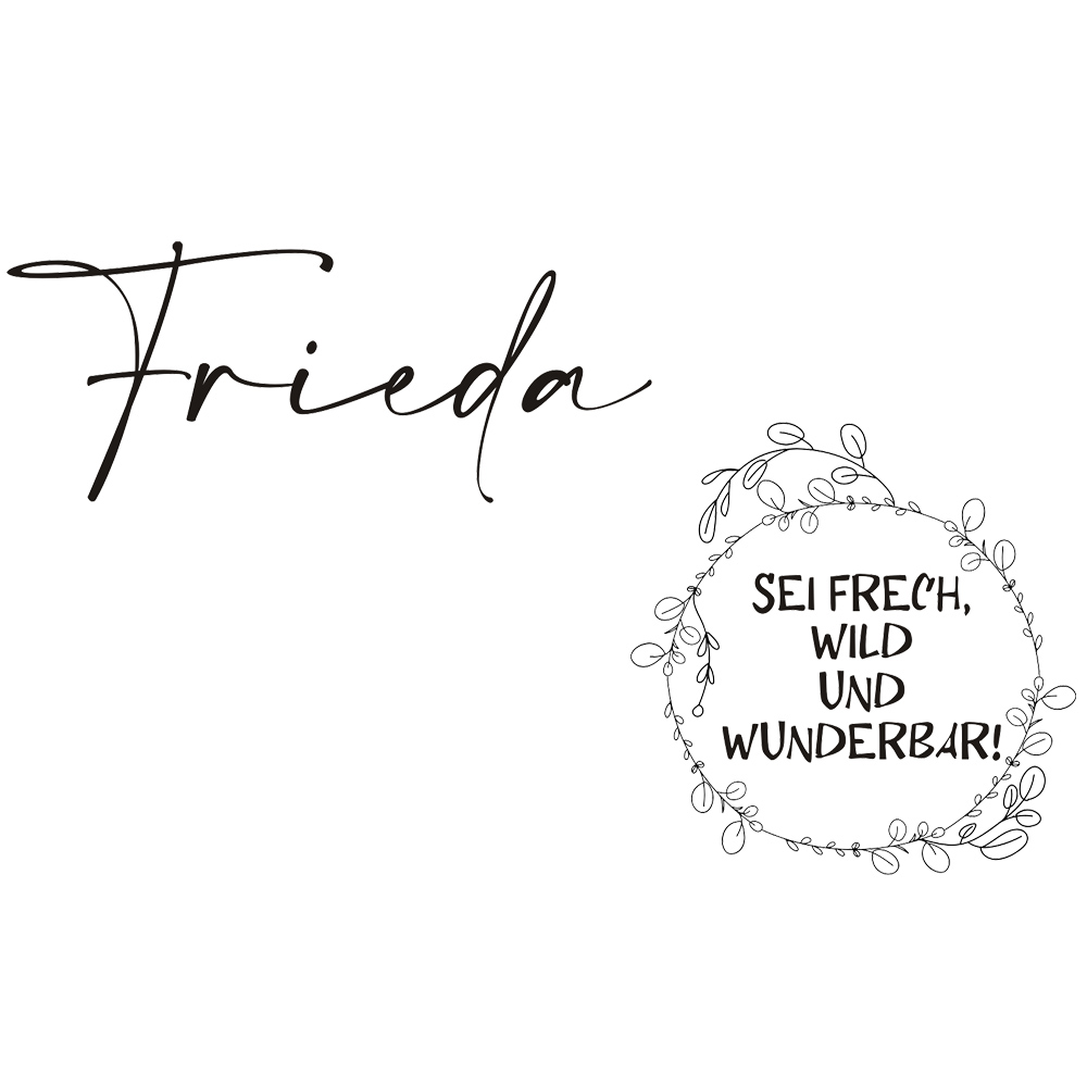 Individuelle Brotdose mit deinem Namen und einem Spruch bedruckt ohne Trennsteg